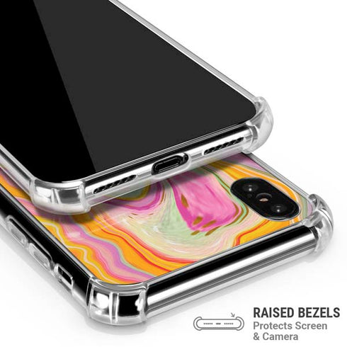 Rainbow Marble by Etta Vee iPhone X/XS Clear Case
